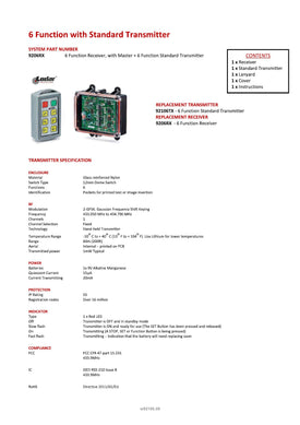 Thumbnail for 92106 - 6 Function with Standard Transmitter