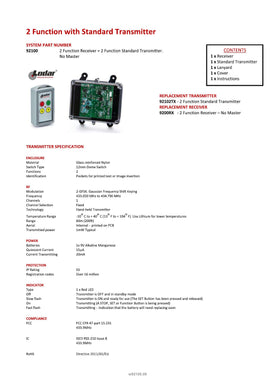 Thumbnail for 92100 - 2 Function with Standard Transmitter