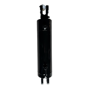 PIERCE black welded hydraulic cylinder with a 5-inch bore diameter and a 14-inch stroke on a black background.