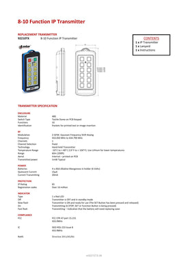 Thumbnail for 92210TX - 8-10 Function IP Transmitter