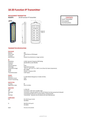 Thumbnail for 92220TX - 18-20 Function IP Transmitter