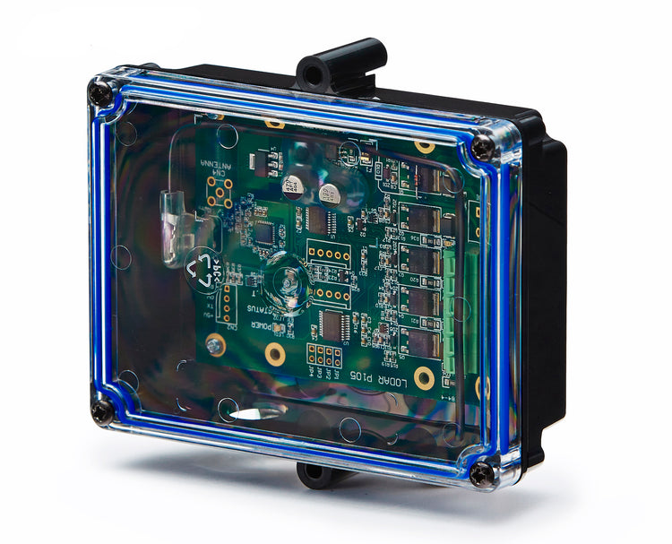 The transparent casing showcases a green circuit board equipped with electronic components and connectors, specifically designed for the Lodar LTD 11 Series. It serves as the perfect replacement FET receiver for 4 Function Systems.