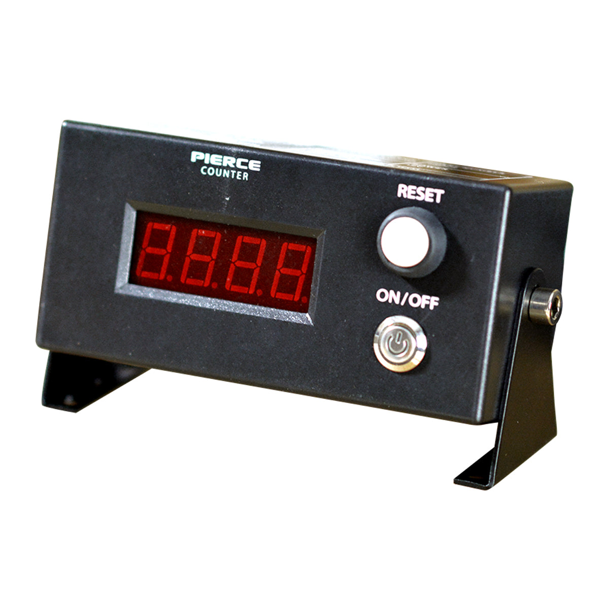 The Cattle Cube Counter by PIERCE includes a digital counter with a red LED screen, reset button, and on/off switch, designed to streamline operations and manage feeding costs efficiently.